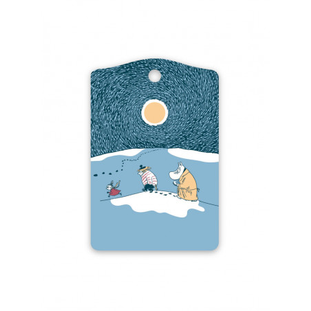 Moomin Pot Coaster Cutting Board Snow Moonlight WInter 2021 30 x 20 cm