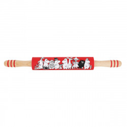 Moomin Characters Red Rolling Pin Silicone and Wood