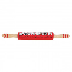 Moomin Characters Red Rolling Pin Silicone and Wood