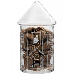 Moomin Glass Jar with Lid In Moominhouse 30.5 cm