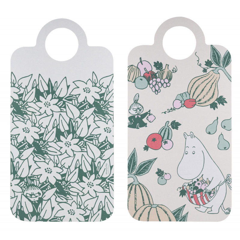 Moomin Chop and Serve Board Birch Veneer Seasonal Delicacies  23 x 44 cm