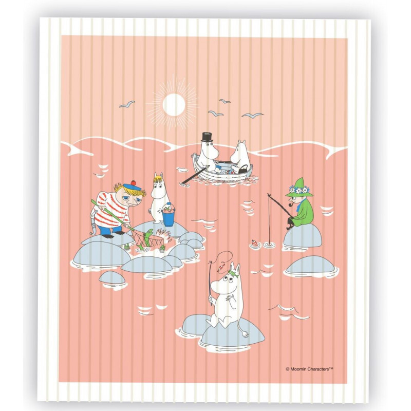 Moomin Dishcloth 17 x 20 cm  Fishing Summer 2022