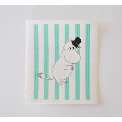 Moominpappa Green  Stripes Dishcloth 17 x 20 cm