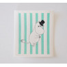 Moominpappa Green  Stripes Dishcloth 17 x 20 cm