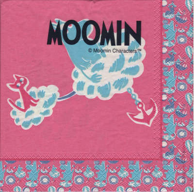 Moomin Napkins Snorkmaiden Pink 25 x 25 cm, 20 pcs Karto