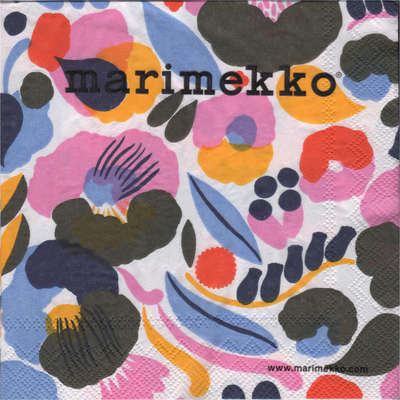 Marimekko Paper Napkins Hattarakukka White 25 x 25 cm, 20 pcs