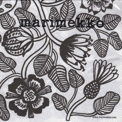 Marimekko Paper Napkins Tiara White 33 x 33 cm, 20 pcs