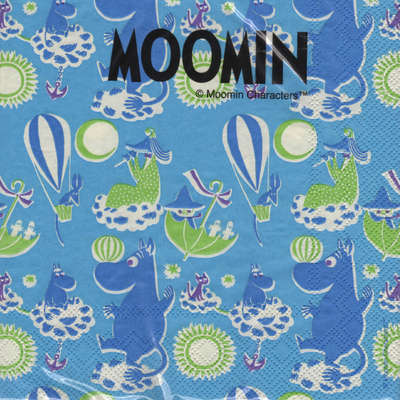 Moomin Paper Napkins Characters Blue 33 x 33 cm, 20 pcs