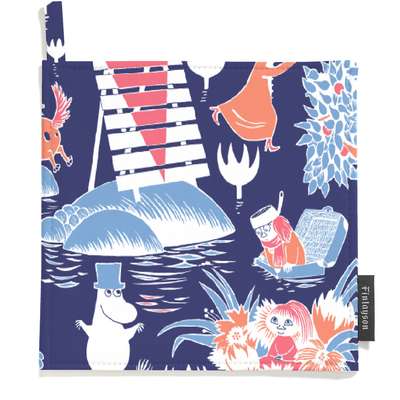 Moomin Pot Holders Magic Moomin Dark Blue 2 pcs 22 x 22 cm
