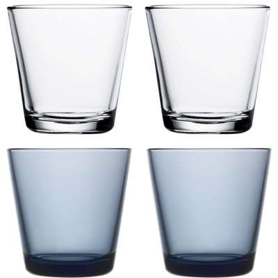 Kartio Glasses Set of 4 Rain and Clear 21 cl