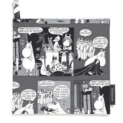 Moomin Pot Holders 2 pcs Cocktail Grey 22 x 22 cm Finlayson 