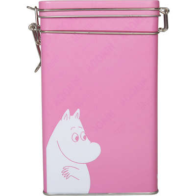 Moomin Font Coffee Tea Tin Box Rose