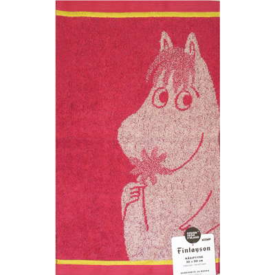Moomin Hand Towel Snorkmaiden and Flower Pink 30 x 50 cm Finlayson