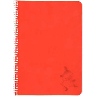Moomin Spiral Notebook Plastic Covers Little My Red A5 50 Blank Pages