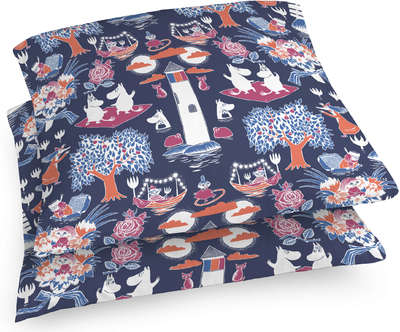 Moomin Decorative Pillowcase Magic Taikamuumi Dark Blue Finlayson 48 x 48