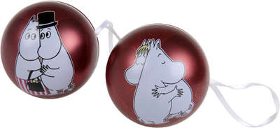Moomin Hug Tin Bauble Set of 2