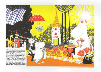Moomin Poster A3 Sunshine Collecting Berries 30 x 42 cm Optodesign