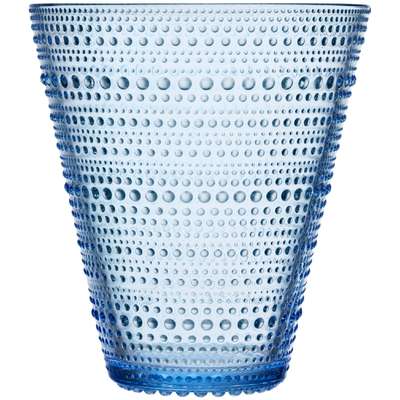 Iittala Kastehelmi Oiva Toikka Vase Aqua Blue 15.4 cm