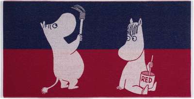 Moomin Bath Towel Paint Blue 70 x 140 cm