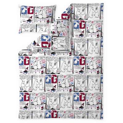 Moomin Duvet Cover Pillowcase Set Paint 150 x 210 cm