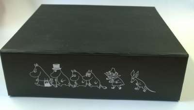 Moomin Characters Gift Storage Box Black Magnetic Lid