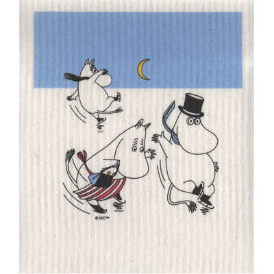 Moomin Dishcloth On Ice 17 x 20 cm
