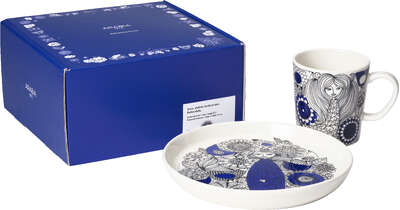 Arabia Beloved Patterns Pastoraali Gift Box Set Mug  0.3 L and Plate 19 cm