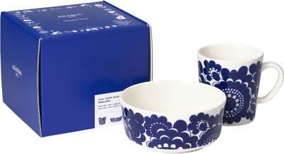 Arabia Beloved Patterns Esteri Gift Box Set Mug  0.3 L and Bowl 13 cm