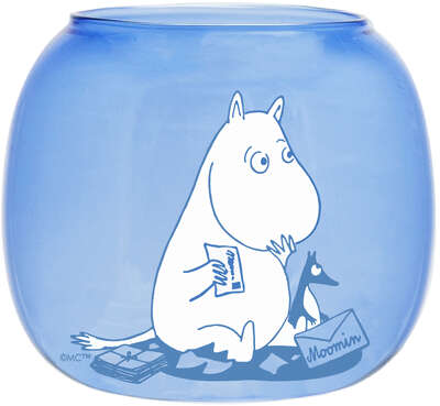 Moomin Tea Light Holder Bowl Moomintroll Blue 11 x 9.5 cm
