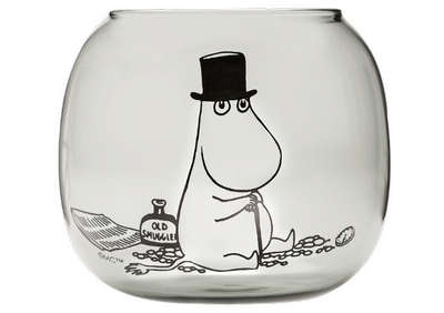 Moomin Tea Light Holder Bowl Moominpappa Grey 11 x 9.5 cm