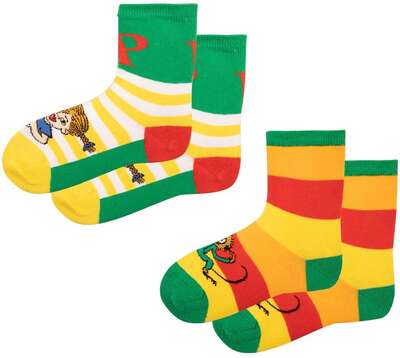 Pippi Longstocking Pippi Socks 2-Pack Green 23/26