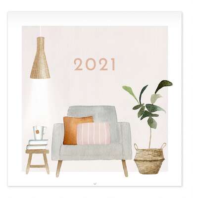 Henna Adel 2021 Mini Wall Calendar Putinki 20 x 20 cm