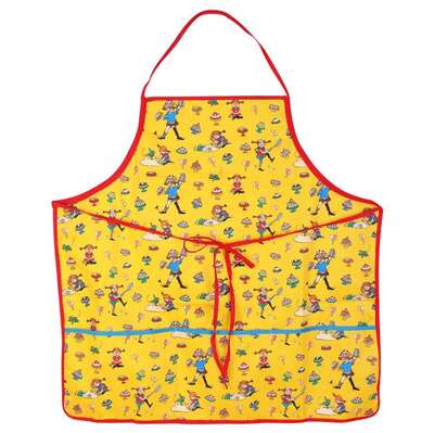 Pippi Longstocking Children Apron Yellow with Red Trimming