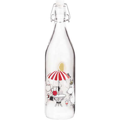 Moomin Glass Bottle 1 L Summertime