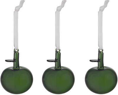 Iittala Oiva Toikka Glass Mini Apple Green Set of 3