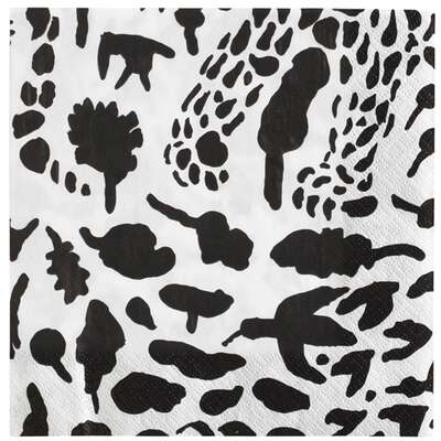 Paper Napkins Oiva Toikka Cheetah Black 33 x 33 cm