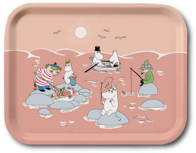 Moomin Fishing Birch Tray Summer 2022  20 x 27 cm