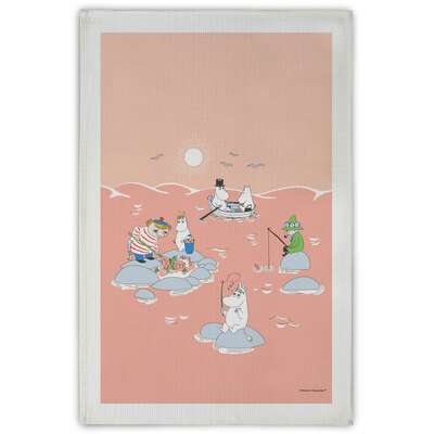 Moomin Fishing Kitchen Tea Towel Summer 2022 50 x 70 cm