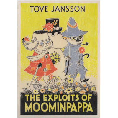 Moomin Wooden Postcard Birch Plywood Moominpappa Exploits