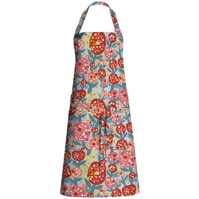 Finlayson Kukinta Bloom Apron Red Turquoise Aqua 70 x 85 cm