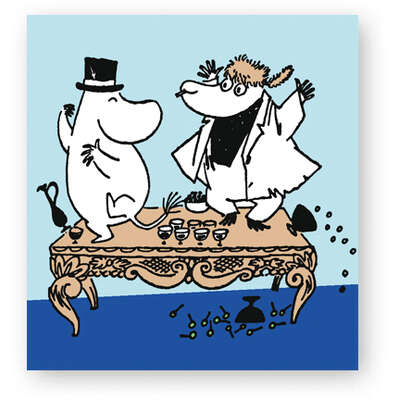 Moomin Folded Mini Card Dancing on the Table