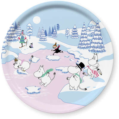 Moomin Birch Tray Round 31 cm Winter Wonders 2022