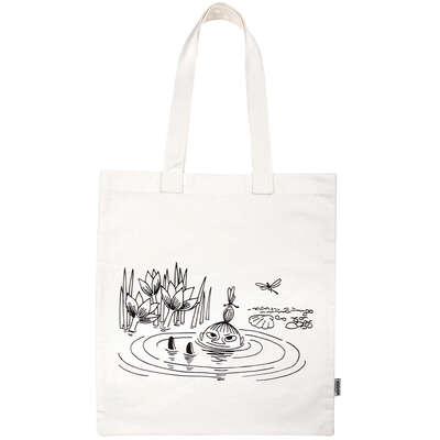 Moomin Diver White Flat Totebag Ecobag Cotton