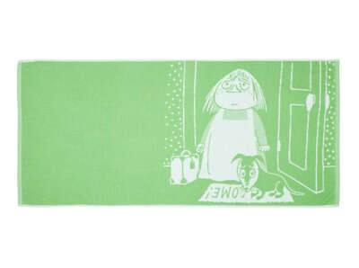 Moomin Miska and Surku Green Bath Towel 70 x 140 cm