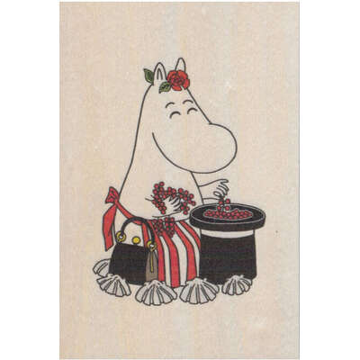 Moomin Wooden Postcard Birch Plywood Moominmamma