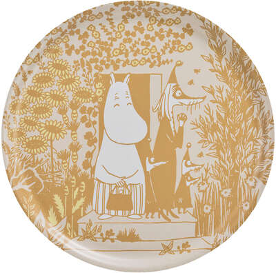 Moomin Birch Round Tray 40 cm Wild Garden