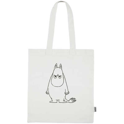 Moomin Moomintroll White Flat Totebag Ecobag Cotton