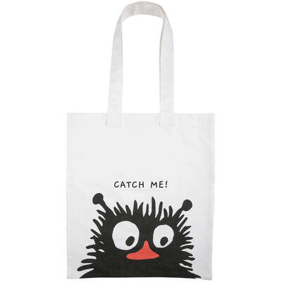 Moomin Stinky Catch Me White Flat Totebag Ecobag Cotton