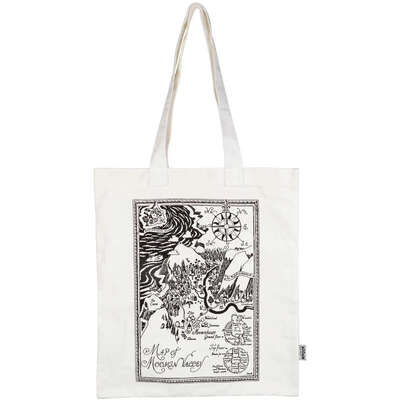 Moomin Moominvalley Map White Flat Totebag Ecobag Cotton