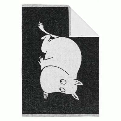 Moomin Hand Towel Moomintroll Black 50 x 70 cm Arabia
